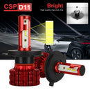 Auto Car Truck CSP Chip LED Headlamp Bulbs H4 Socket 20W 9-30V White Beam