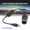 5V 2A USB Male to 12V Car Cigarette Lighter Socket Converter Adapter Universal
