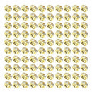 100PCs Golden Clear Crystal Rhinestone Rondelle Spacer Beads DIY 6mm