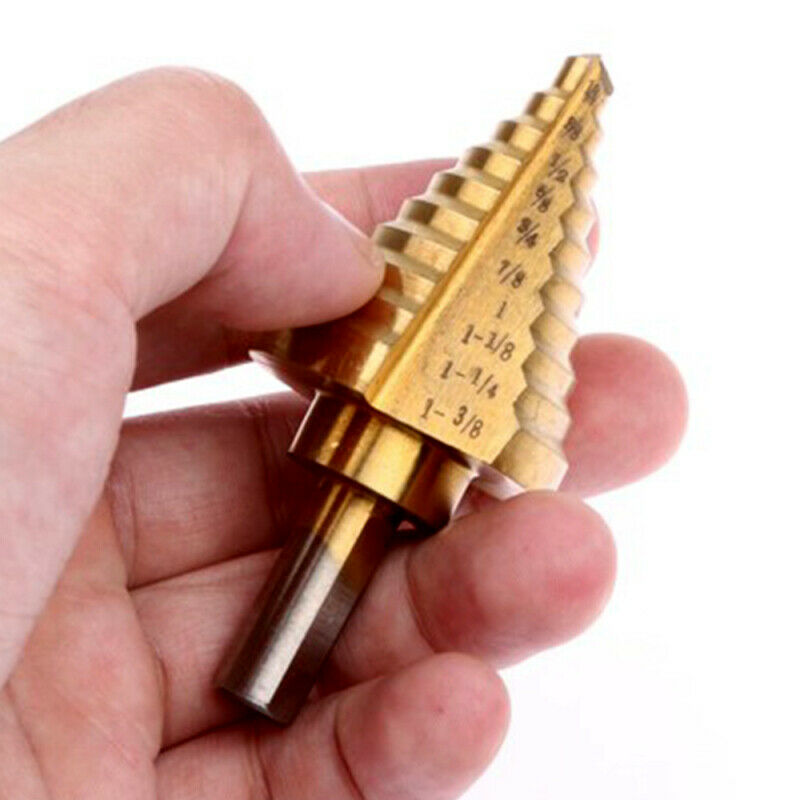 1/4 - 1-3/8 inch Titanium Steel Metal UNI Variable Stepped Down Drill Bit NEO