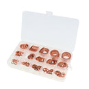 150 Pcs Copper Sealing Flat Washer Gaskets Set Threaded Bolt Connection