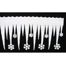 White Snowflake Ice Strip Xmas Christmas Decoration Ornament Festival Party LJU