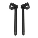 Pair 37mm Clip Ons Separable Handle Bars Forks Durable Aluminum Alloy Black