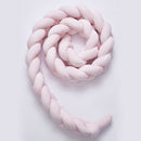 Nordic Style Soft Knot Plush Pillow Braided Baby  Sleep Bumper Pink