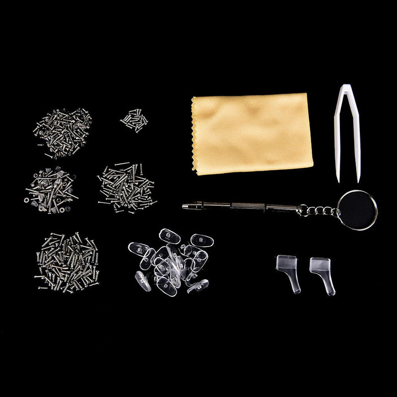 Spectacle Repair Kit Nose Tab Sunglasses Eyeglass Screw Screwdriver Glasses H3