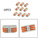 10pcs Mini Fast Wire Connectors Universal Compact Wiring Push-In Terminal Block