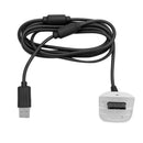 1.8m Dual Magnetic Ring USB Charging Cable for Xbox 360 Controller (Black) A