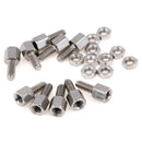 10Sets 5+7mm Header Plate Bracket Stud Bolt & Nut Nuts Screw D-Sub VGA serial ï¼D