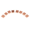 8 Pieces Cooling Copper Heatsinks Cooler for VGA GPU DDR DDR2 DDR3 DDR4 RAM