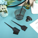 5pcs Hair Dye Bowl +3 Brush + 1 Ear Shield Combo Set Coloring Tint (Black) A