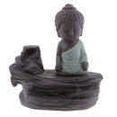 Little Tathagata Backflow Smoke Cone Incense Burner Holder Buddhism Green