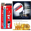 USB 3.0 164P PCI-E Express 1x to 16x Extender Riser Card 6Pin SATA Mining