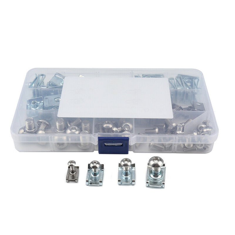 50pcs M4 M5 M6 M8 Assorted Multi Thread Car Fastener Clip U Nuts with 50 Bolts