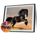 Run Horse 5D DIY Round Diamond Painting Embroidery Kits Needlework Mosaic