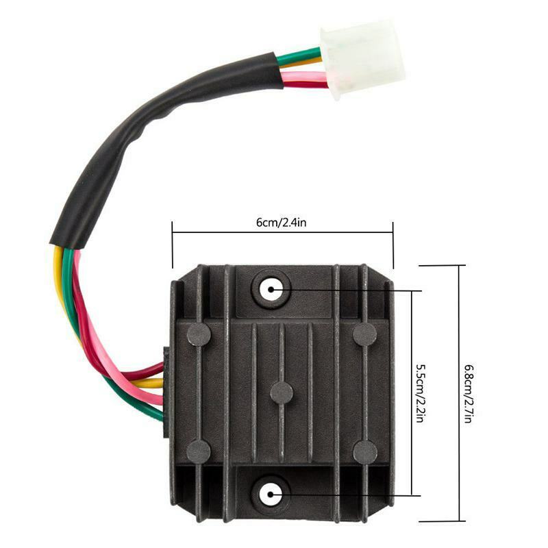 Universal 4 Wire Full Wave Black Motorcycle Regulator Rectifier 12V DC Bike