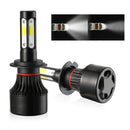 2*4-Sides H7 COB Hi-Lo Beam LED Headlight Kit  Bulb High Low 6500K