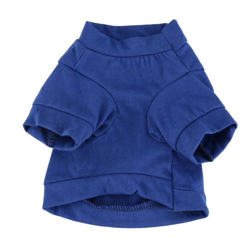 Cute little pet T shirt puppy cat apparel dog clothes best star print blue  K2H7