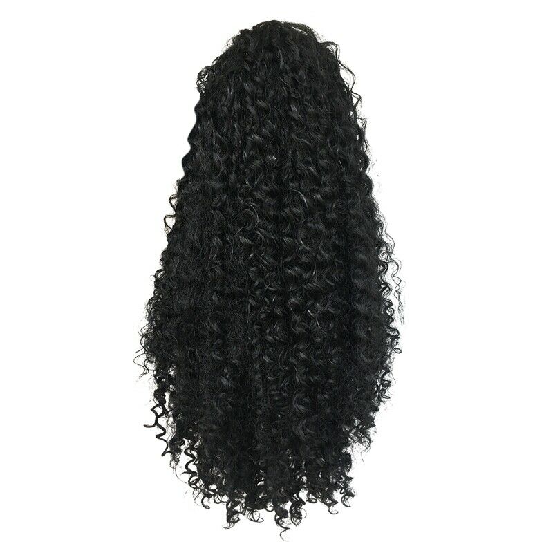 Black Long Curly Hair African Small Fluffy Hair Wig Human Hair Wigs Women R J1O1