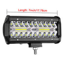 1PC Car LED Light Bar Waterproof 7 Inch 120W 40LEDs Spot Flood Combo Beam N Gw