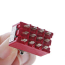 AC 250V/2A 125V/5A 12-Pin On/On 2 Positions 4PDT Red Mini Toggle Switch
