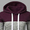 Stitching Women Long Sleeve Hit Color Autumn Leisure Hoodies (Red M) A#S