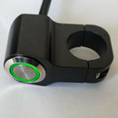 Universal 12V 7/8" Universal Motorcycle Handlebar Reset Switch Button Green