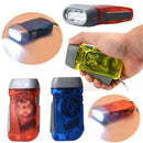 LED Dynamo Wind Up Flashlight Hand-pressing Crank No Battery Torch
