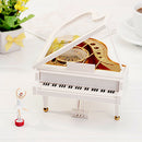 Clockwork Type Rotary Classical Ballerina Girl On The Piano Music Box
