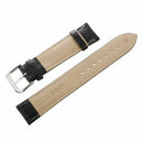 20mm Black Veritable Leather Bracelet with Buckle to Watch