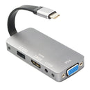 Usb C Type C To Hdmi Vga 3.5Mm Audio Adapter 3 In 1 Usb 3.1 Usb-C Converter G6L7