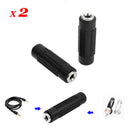 2pcs 3.5mm Headphone Stereo Adapter Female to Female Jack Earphone Audio Adapter