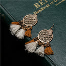 round sequins boho ethnic tassel drop earrings Women ladies fashion earring M3A7