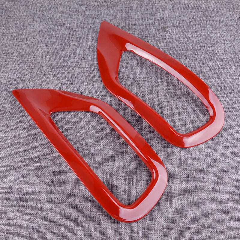 2pcs Red Rear Bumper Fog Light Lamp Cover Trim Decor Fit for Jeep Grand Cherokee