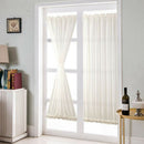 Sheer White French Door Curtains Blackout Curtain Panel 25x72'' / 64x183cm