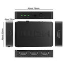 3x1 HDMI Splitter Switcher 3 Port Hub Box Auto Switch 3 In 1 Out 1080P H GMX