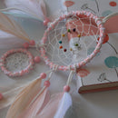 Feather Crafts Dream Catcher Brown Wind Chimes Handmade Dreamcatcher NetB Hn