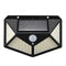 100 LED Solar Power Wall Light Intelligent Light-sensing Control 120 degree