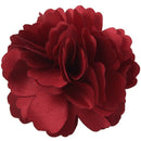 Women Girls Satin Peony Flower Hair Clip Brooch - Claret A7A2