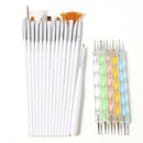 20pcs UV Gel Powder Polish Nail Art Pen Brush For Flat Fine Drawing Nail Designs