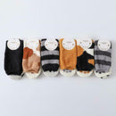 6pairs/set Claw Cotton Floor Socks Fleece Women Calf Length Socks One Size