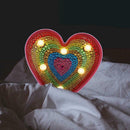 DIY LED Diamond Painting Heart Embroidery Full Special Shaped Drill Light