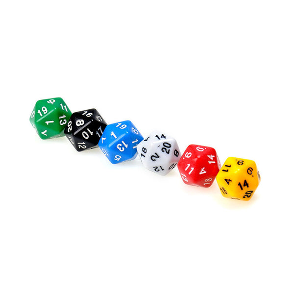 D20 Gaming Dice Twenty Sided Die RPG D&D Six Opaque Color Random New. Hot U4O9