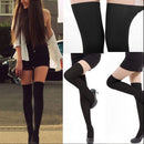 Womens Black Tinted Sheer False High Stockings Pantyhose Tights 3C