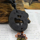 Car Pendant Ebony Wood Hang Decorations Chinese Fengshui Dragon Sculpture Crafts