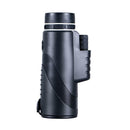 40x60 Portable Travel Monocular Telescope w/ Phone Holder Tripod Monocular Black