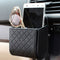 Multifunctional Car Auto Air Vent PU Leather Mobile Phone Holder Bag Pouch wr