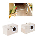 2pcs Pet Bird Wood Breeding Box Parakeet Budgie Cockatiel Breeding Nesting Bird