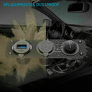 12V-24V Car Cigarette Lighter Socket + Dual USB Charger + Voltmeter Panel l-