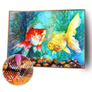 5D DIY Diamond Painting Animals Full Round Drill Rhinestone (Goldfish)