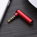 `=3.5mm Male to Female 90 Degree Right Angled Adapter Audio Microphone Jack A